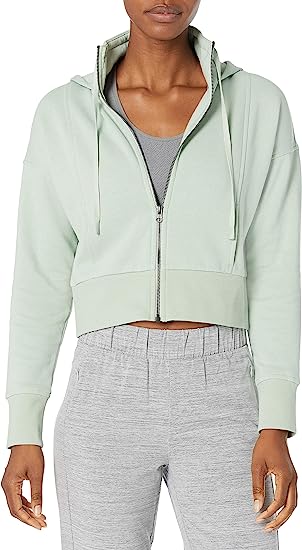 Photo 1 of Core 10 Women's Super Soft Fleece Cropped Length Zip-Up Hoodie Sweatshirt