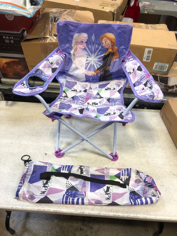 Photo 2 of Jakks Pacific Disney Frozen 2 Camp Chair for Kids, Portable Camping Fold N Go Chair with Carry Bag