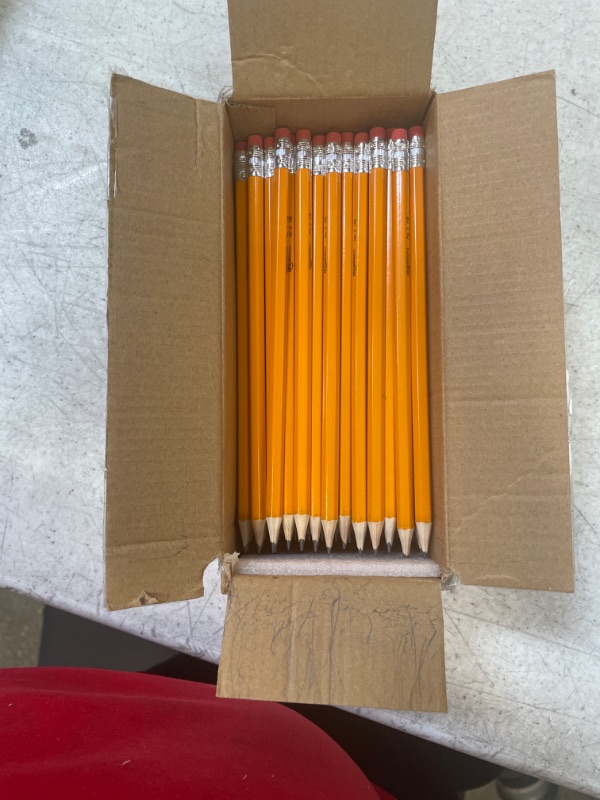 Photo 2 of Amazon Basics Woodcased #2 Pencils, Pre-sharpened, HB Lead - Box of 150, Bulk Box 1 Count (Pack of 150) pre-sharpened Pencils