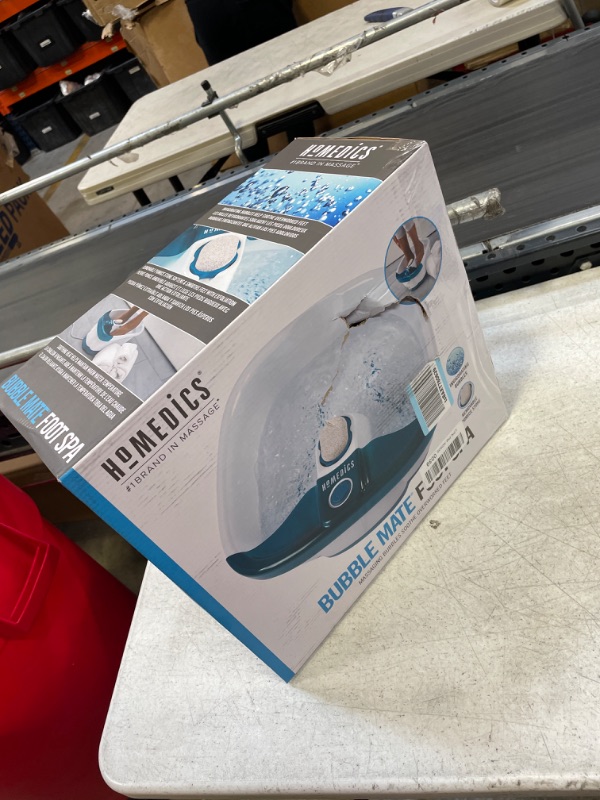 Photo 3 of HoMedics Bubble Mate Foot Spa, Toe Touch Controlled Foot Bath with Invigorating Bubbles and Splash Proof, Raised Massage nodes and Removable Pumice Stone