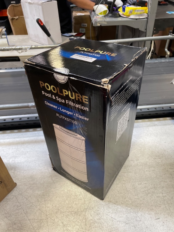Photo 2 of POOLPURE PLFPXST100 Pool Filter Replaces Hayward X-Stream CC1000,CCX1000-RE,Pleatco PXST100,Unicel C-8311,Filbur FC-1285,817-0100N/P,Waterway Clearwater II/Pro Clean 100,L x OD: 17 3/8"x 8 15/16"1Pack