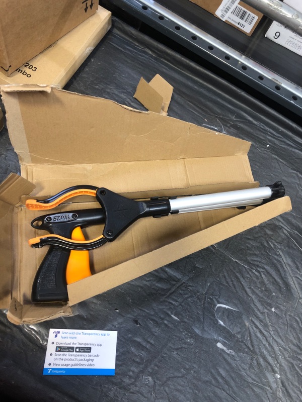 Photo 1 of EZPIK® Folding Litter Picker Grabber 32 inch +Magnets - Grabbing Stick to Pick Up Trash - Grabbers and Pickers Heavy Duty - Reachers for Seniors with Rotating Grippers for Reaching Underneath 32? (Pack of 1) MISSING : TOOL IS MISSING THE SCREW SHOWN IN LI
