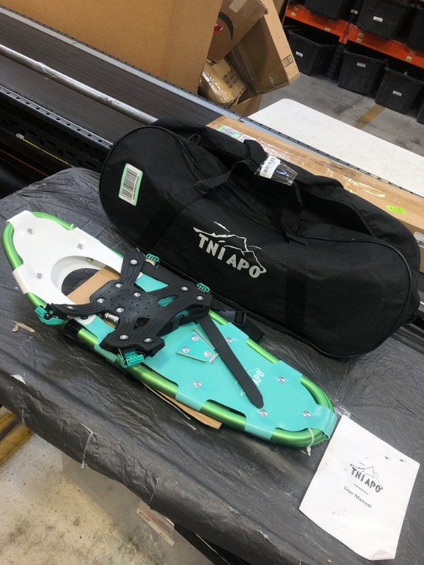 Photo 1 of 21/25 Inches Light Weight Snowshoes, Terrain Snowshoes for Men Women Youth Kids, Aluminum Alloy Terrain Snow Shoes with Carrying Bag