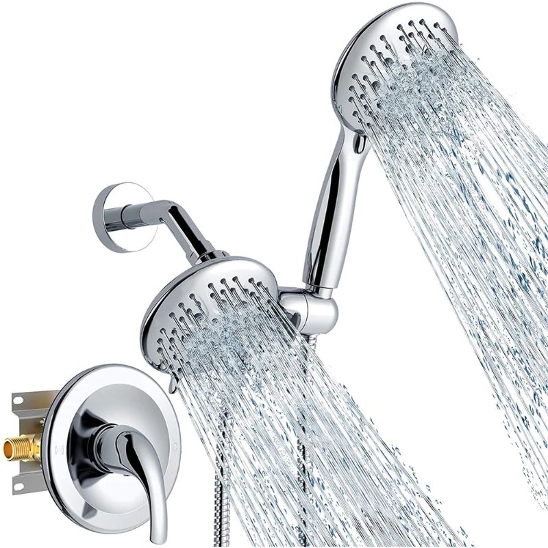 Photo 1 of 35-FUNCTION POLISHED CHROME HANDHELD SHOWER HEAD & RAIN SHOWER COMBO SET
