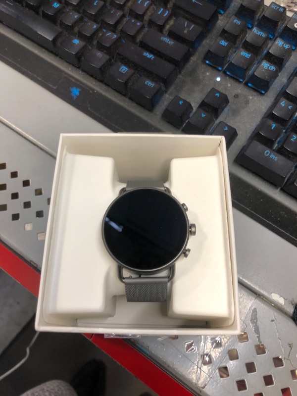 Photo 3 of Skagen Gen 6 Touchscreen Smartwatch with Alexa Built-In, Speaker, Heart Rate, Blood Oxygen, GPS, Contactless Payments and Smartphone Notifications Smoke Mesh