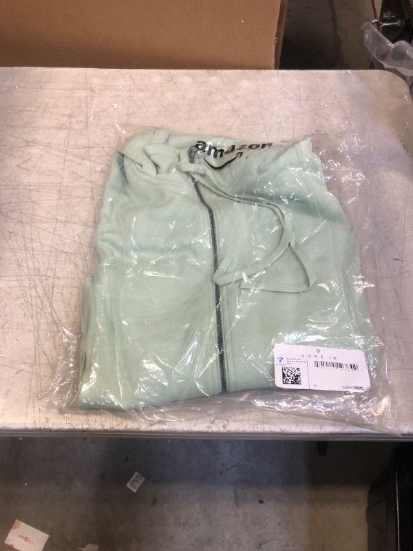 Photo 2 of Core 10 Women's Super Soft Fleece Cropped Length Zip-Up Hoodie Sweatshirt X-Large Mint Green