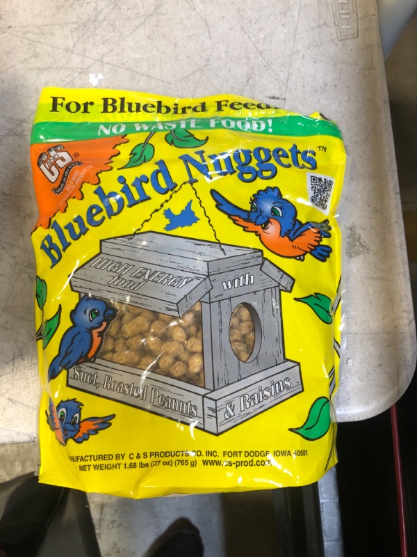 Photo 2 of C&S Products Blue Bird Nuggets Plus Beef Suet,Corn,Peanuts,Raisins 27 Oz