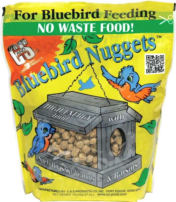 Photo 1 of C&S Products Blue Bird Nuggets Plus Beef Suet,Corn,Peanuts,Raisins 27 Oz