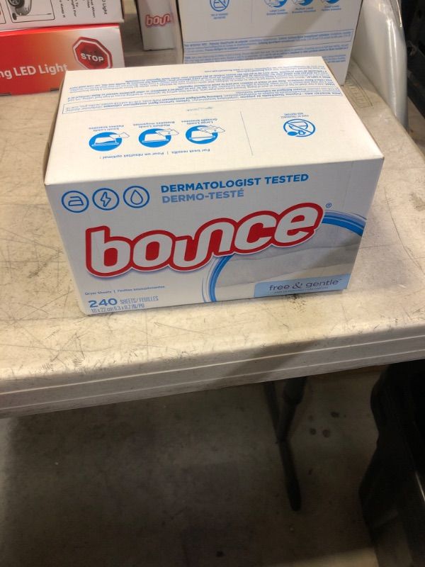 Photo 2 of Bounce Dryer Sheets Laundry Fabric Softener, Free & Gentle, White