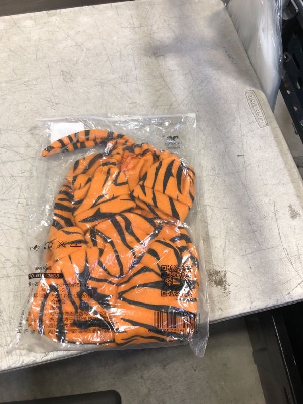 Photo 1 of Dr.NONO Tiger Costume - Cosplay Costume for Small Dogs and Cats - Yellow and Black Velvet Pet Clothes - Warm Apparel Winter Pet Tiger Costume - Dog Outfits for Christmas, Cosplay and Birthday Parties 1 Tiger Small