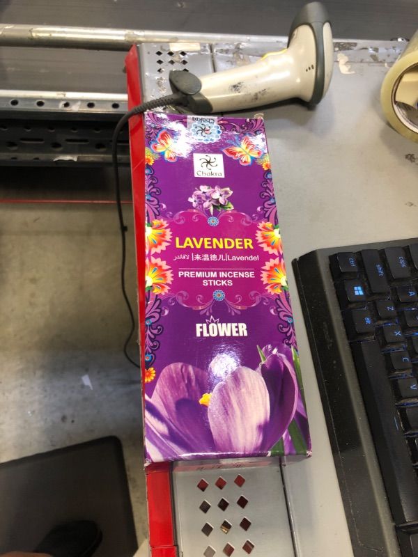 Photo 1 of Chakra Lavender Premium Natural Incense Sticks - 20 Fragrance Sticks per Box - Use It at Home or Workplace – Alluring Aroma Sticks (Total 120 Sticks)