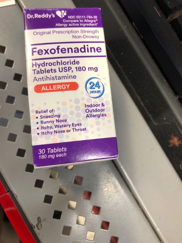 Photo 1 of Dr. Reddys Fexofenadine Hydrochloride Antihistamine Tablets, 180 mg Each, 30 Tablets