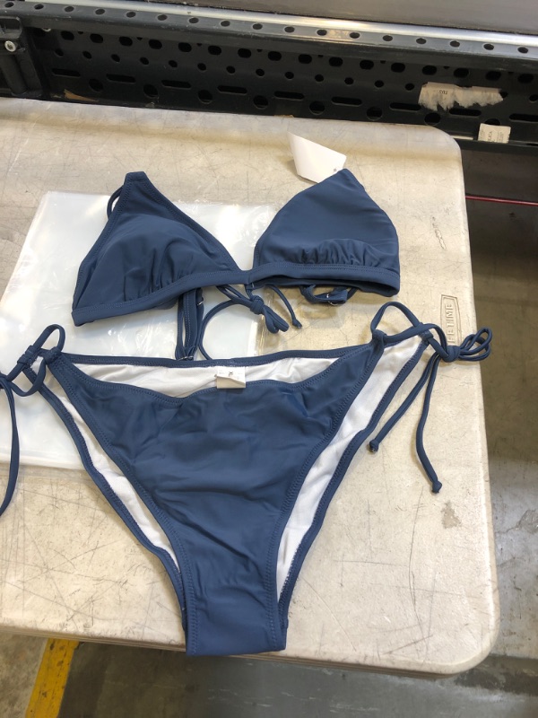 Photo 1 of 2 PC BLUE BIKINI SET ( SIZE: XL) 