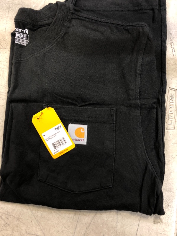 Photo 2 of Carhartt Men's Relaxed Fit Heavyweight Short-Sleeve Pocket T-Shirt  SIZE  Medium Black