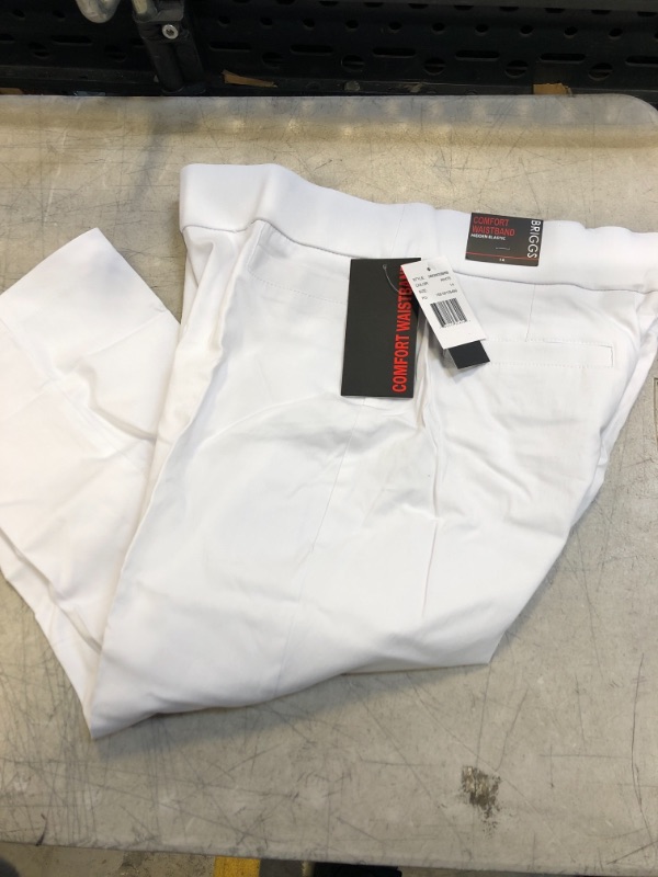 Photo 2 of Briggs New York Pull on Capri with L Pocket, White, SIZE 14
