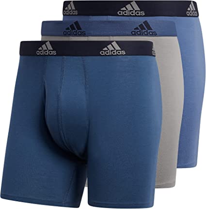 Photo 1 of adidas Men's Stretch Cotton Boxer Brief Underwear (3-Pack)  SIZE M