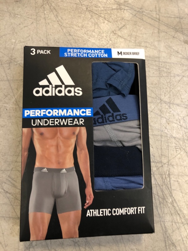 Photo 2 of adidas Men's Stretch Cotton Boxer Brief Underwear (3-Pack)  SIZE M