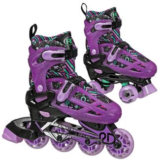 Photo 1 of Roller Derby Lomond Kids' Adjustable Inline-Quad Combo Skates - Black  SIZE 12/2 --

