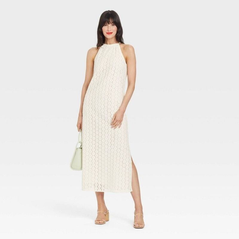 Photo 1 of  Women's Sleeveless Crochet Dress - A New Day White XXL

