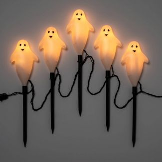 Photo 1 of 5ct Incandescent Clear Ghost Halloween Pathway Stake Lights - Hyde & EEK! Boutique™  -- FACTORY SEALED --

