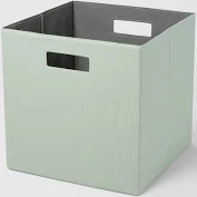 Photo 1 of  13" x 13" Fabric Bin Light Green - Brightroom

