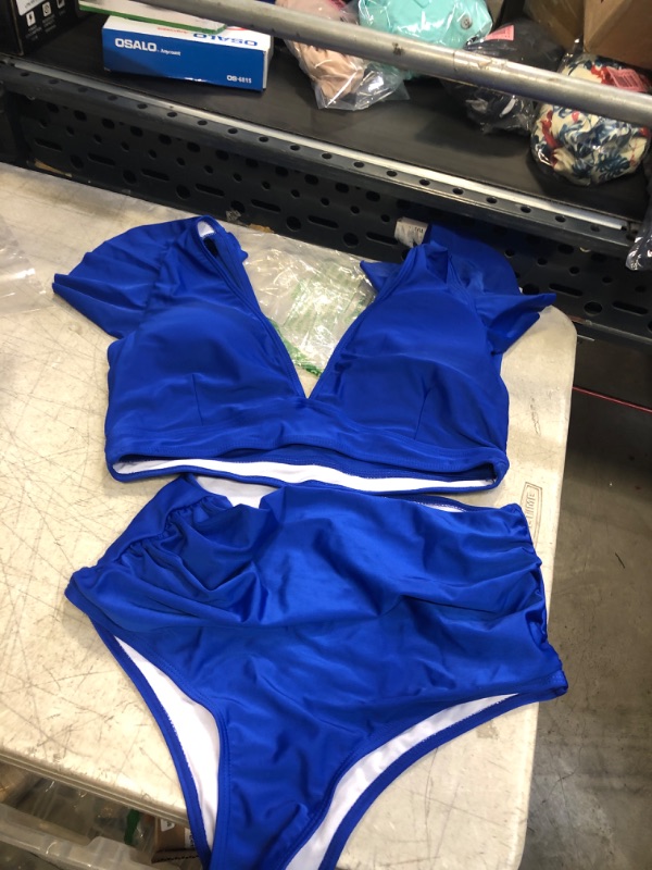 Photo 1 of 2 PC DARK BLUE SWIM SUIT ( SIZE: LARGE )