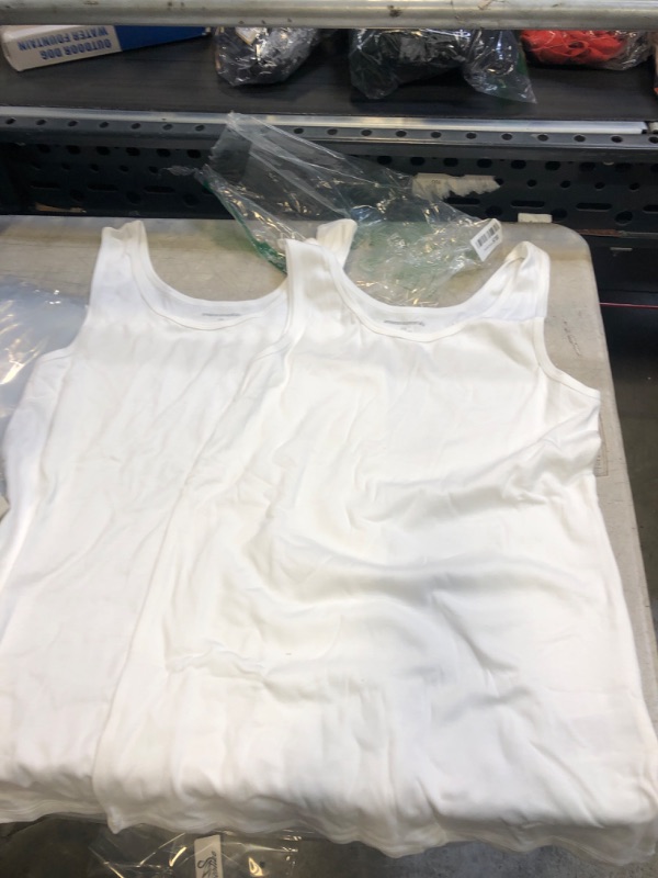 Photo 1 of 2 PC WHITE TANK TOPS ( LARGE ) 