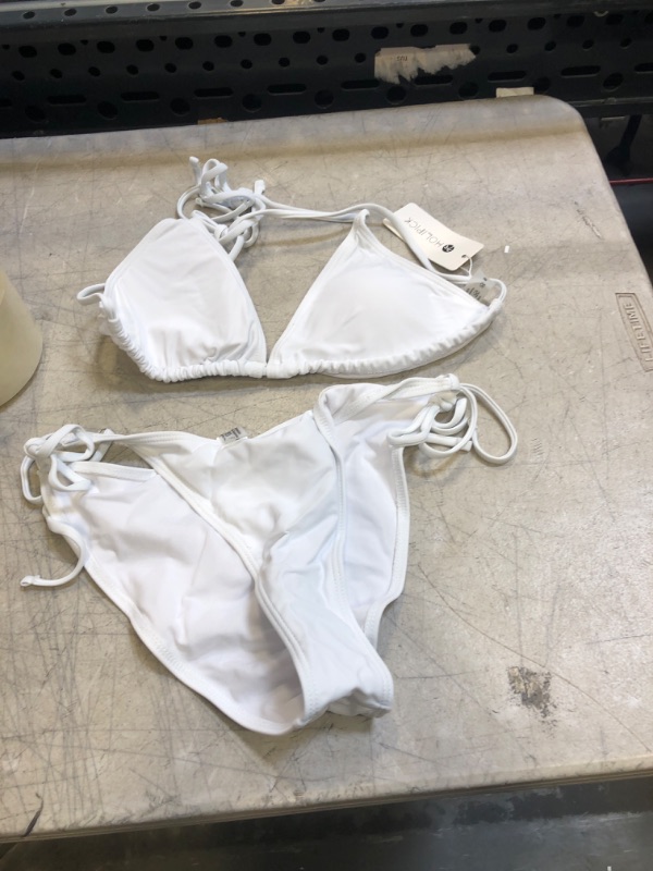 Photo 1 of 2 PC WHITE BIKINI SET ( SIZE : MED) 