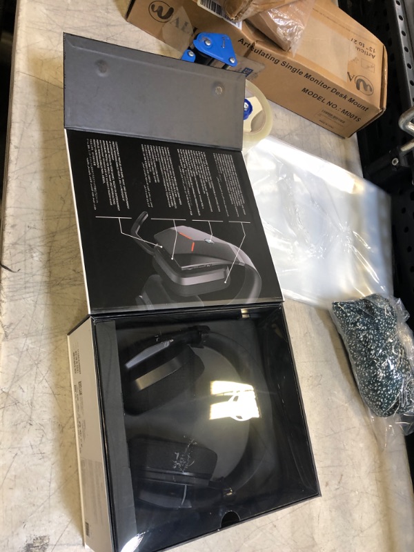 Photo 4 of Alienware Wireless Gaming Headset–Aw988 –7.1 Surround Sound- RGB Alienfx -Boom Noise-Cancelling Mic -Sports Fabric Earcups -Works W/ PS4, Xbox One, Nintendo Switch & Mobile Devices Via 3.5mm Connector