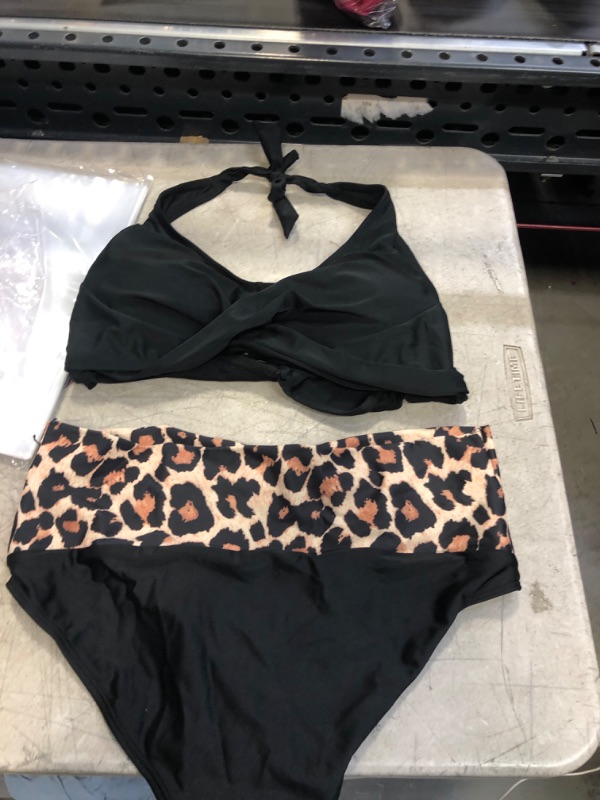 Photo 1 of 2 PC ANIMAL PRINT SWIM SUIT SET ( SIZE: LARGE ) 