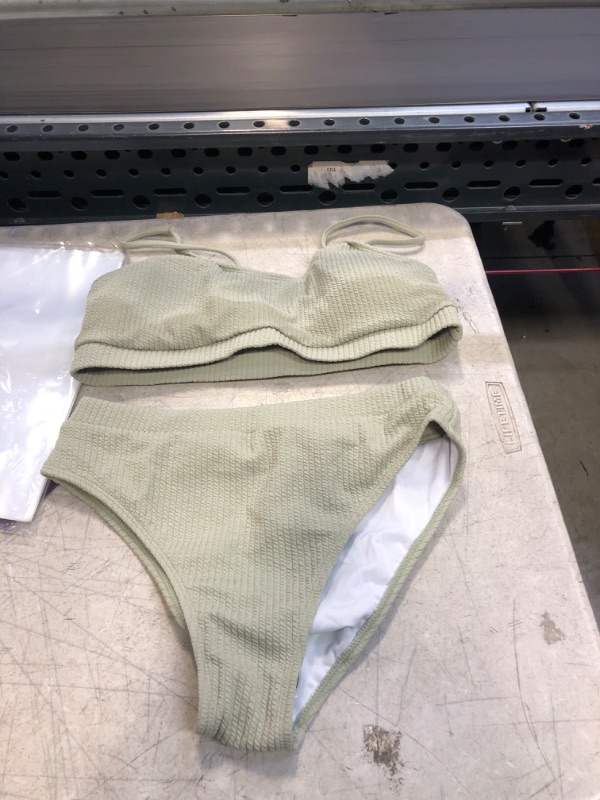 Photo 1 of 2 PC LIGHT GREEN SWIM SUIT ( SIZE: LARGE ) 