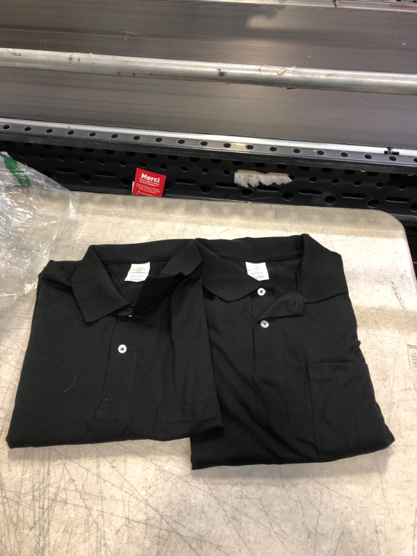 Photo 1 of 2 PC BLACK COLLAR SHIRTS (  SIZE: 4XL) 