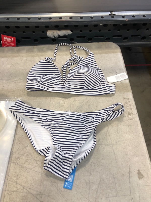 Photo 1 of BLACK AND WHITE STRIPED BIKINI SET ( SIZE: SM ) 