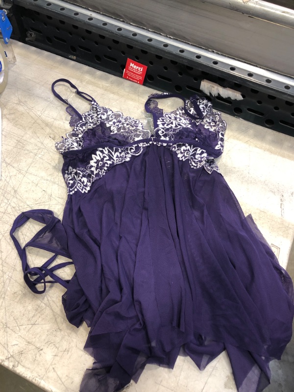 Photo 1 of DARK PURPLE LINGERIE SET ( SIZE: LARGE ) 