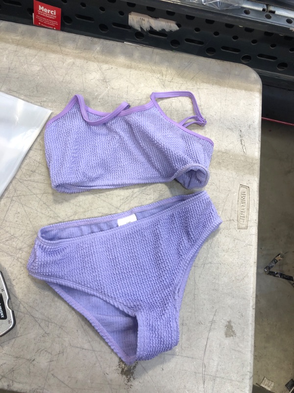 Photo 1 of 2 PC LIGHT PURPLE LITTLE GIRLS SWIM SUIT ( SIZE: 3T) 