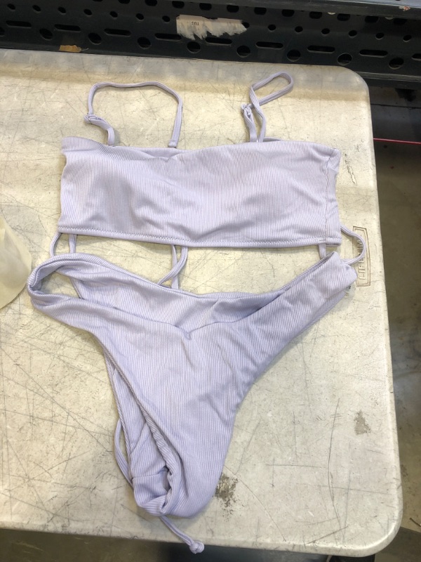 Photo 1 of 2 PC LIGHT PURPLE SWIM SUIT ( SIZE: 8) 