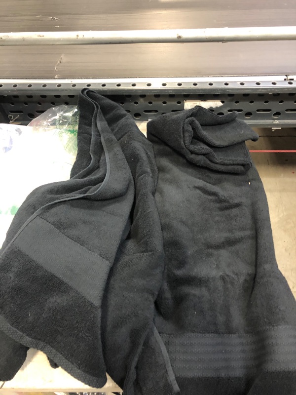 Photo 1 of 2 PC BLACK TOWELS 