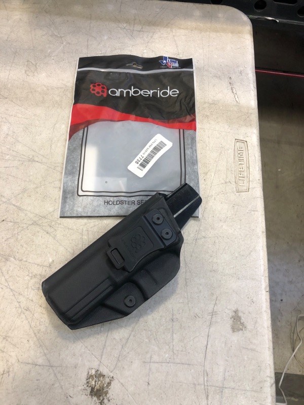 Photo 2 of Glock 20/21/22 Holster IWB KYDEX Holster Fit: Glock 20/21 Gen(3-4) & Glock 22 Gen5 Pistol | Inside Waistband | Adjustable Cant | USA Made by Amberide Black Left Hand Draw (IWB)