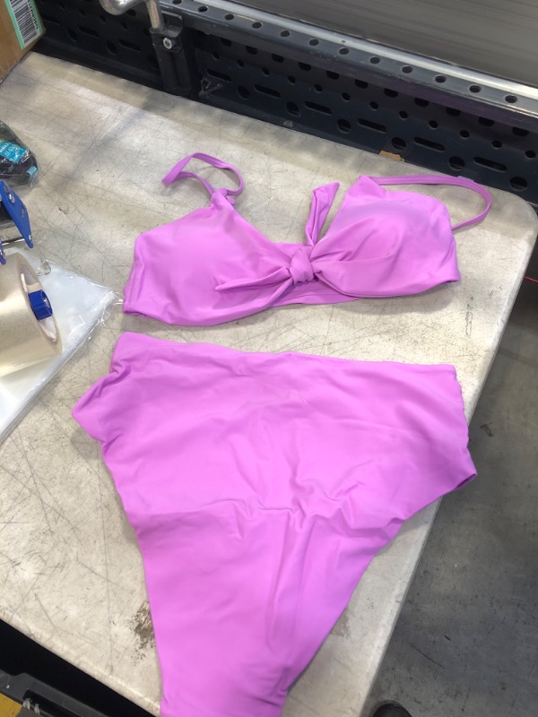 Photo 1 of 2 PC LIGHT PURPLE SWIMSUIT SET ( SIZE: MMEDIUM ) 