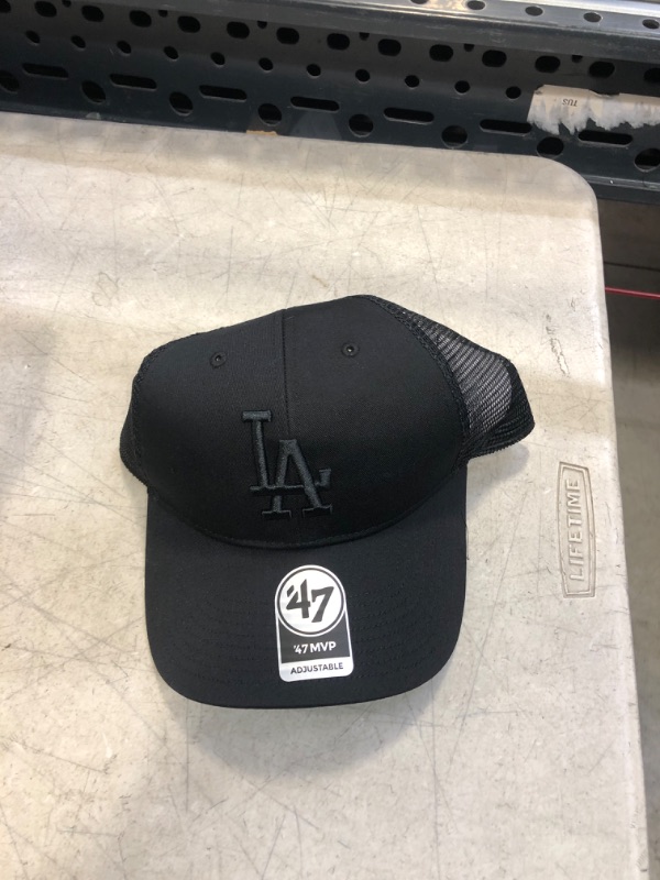 Photo 2 of 47 Brand Branson Trucker MVP Snapback Cap LA DODGERS BRANS12CTP-BKA Schwarz Schwarz
