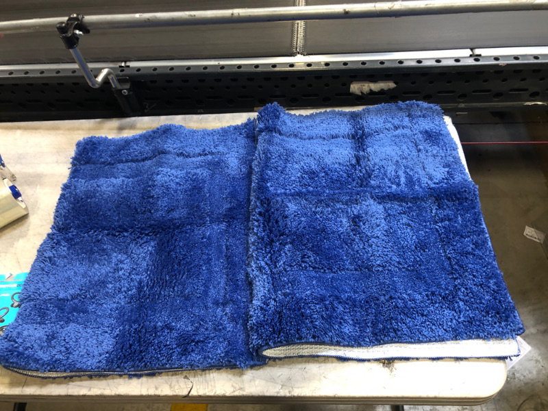 Photo 1 of 2 PC BLUE BATHROOM MATS 