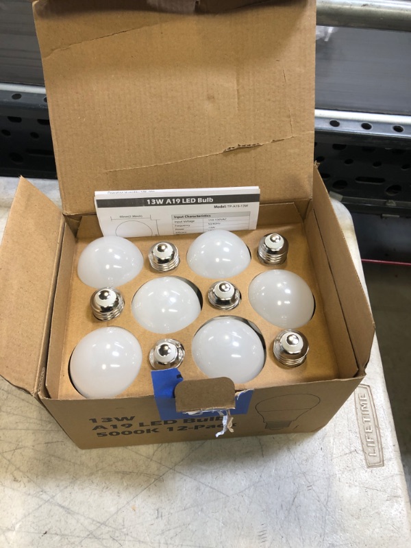 Photo 1 of A19 LED BULB 12 PACK 