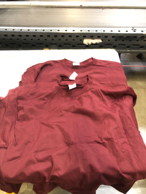 Photo 1 of  3 PC BURGUNDY RED T SHIRTS ( SIZE: MED ) 