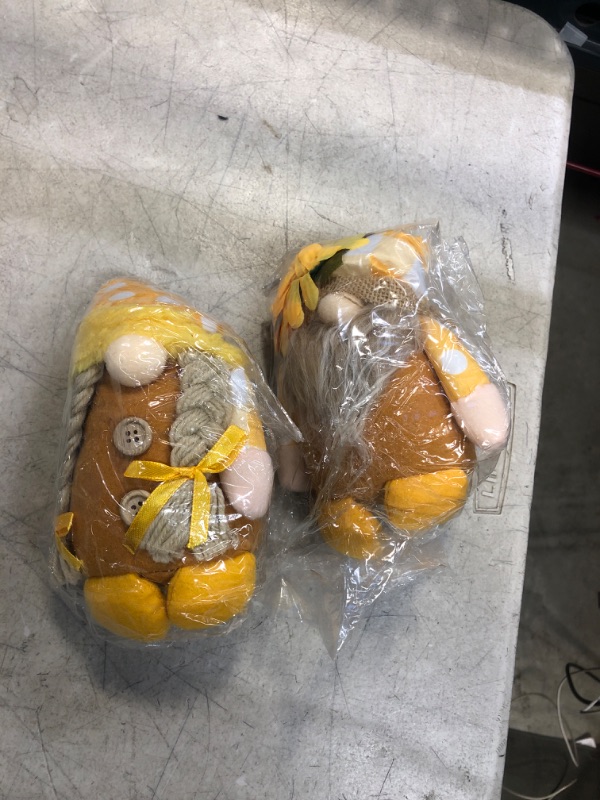 Photo 1 of 2 PC YELLOW PLUSH GNOMES 