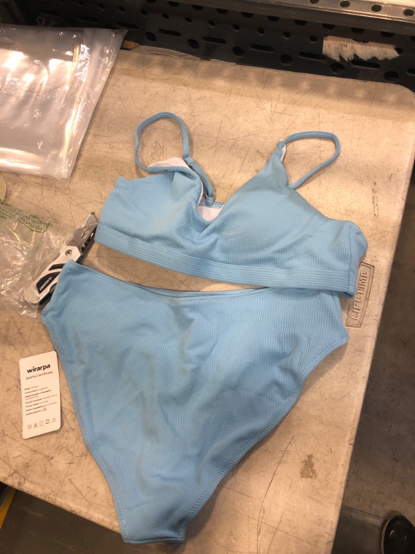 Photo 1 of 2 PC LIGHT  BLUE BIINI SET ( SIZE: SM) 