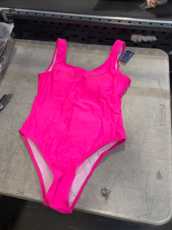 Photo 1 of BRIGHT PINK ONE PIECE SWIMSUIT (SIZE: SM ) 