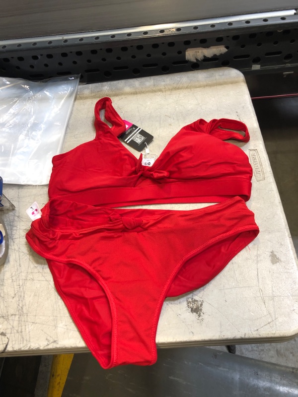 Photo 1 of 2 PC RED BIKINI SET( SIZE : LARGE ) 