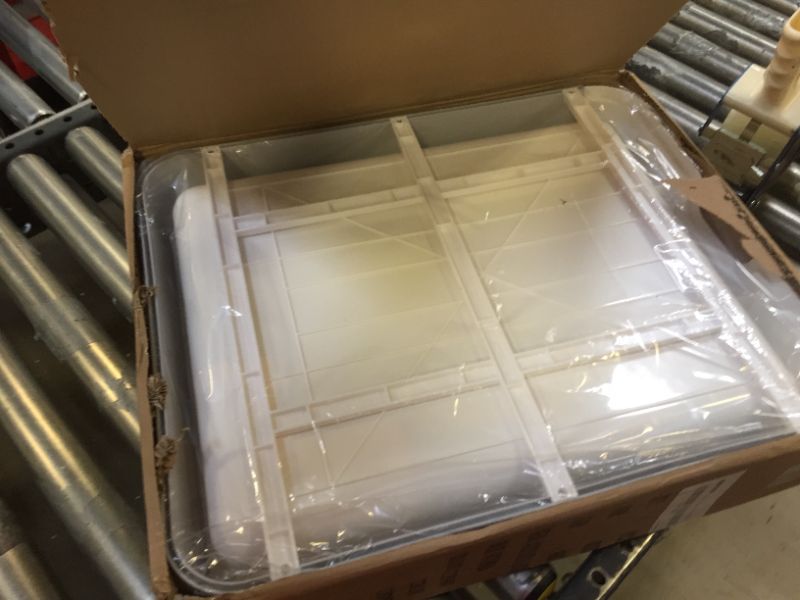 Photo 1 of Foldable Cat Litter Box with Lid, Enclosed Cat Potty, Top Entry Anti-Splashing Cat Toilet, Easy to Clean Including Cat Litter Scoop and 2-1 Cleaning Brush (Grey), Large