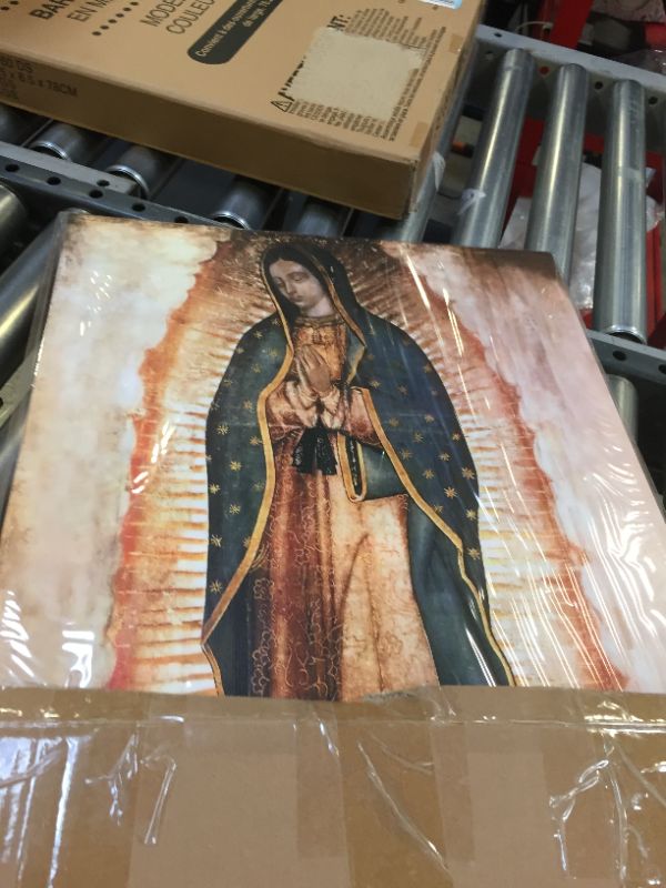 Photo 2 of Our Lady of Guadalupe Portrait Canvas Wall Art Decor Virgin Mary Religious Catholic Poster Prints Picture for Altar Living Room Bedroom Decoration,Mexico Lamina enmarcada de Nuestra Señora de Guadalupe Virgin Mary 12"Wx16"H Framed