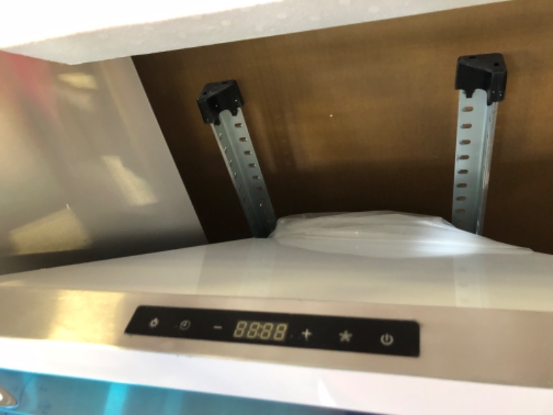 Photo 2 of COSMO COS-63ISS75 Island Range Hood with 3-Speed Fan, 380 CFM, Permanent Filters, LED Lights, Soft Touch Controls, Ducted Kitchen Vent Hood Extractor, 30 inch, Stainless Steel